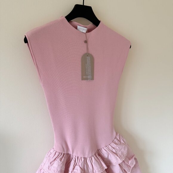 MESHKI-Maeve Ruffle Knit Mini Dress - Picture 4 of 6